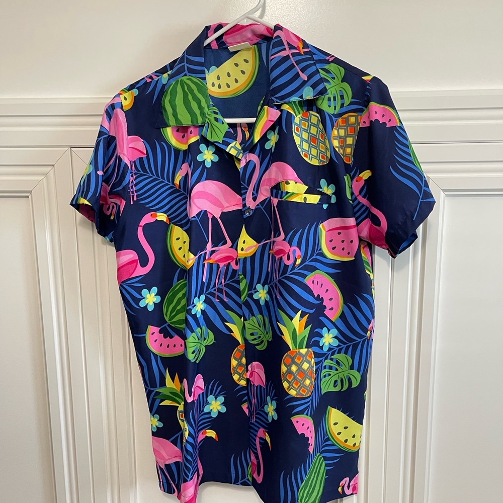 Tropical / Hawaiian button down shirt | Medium